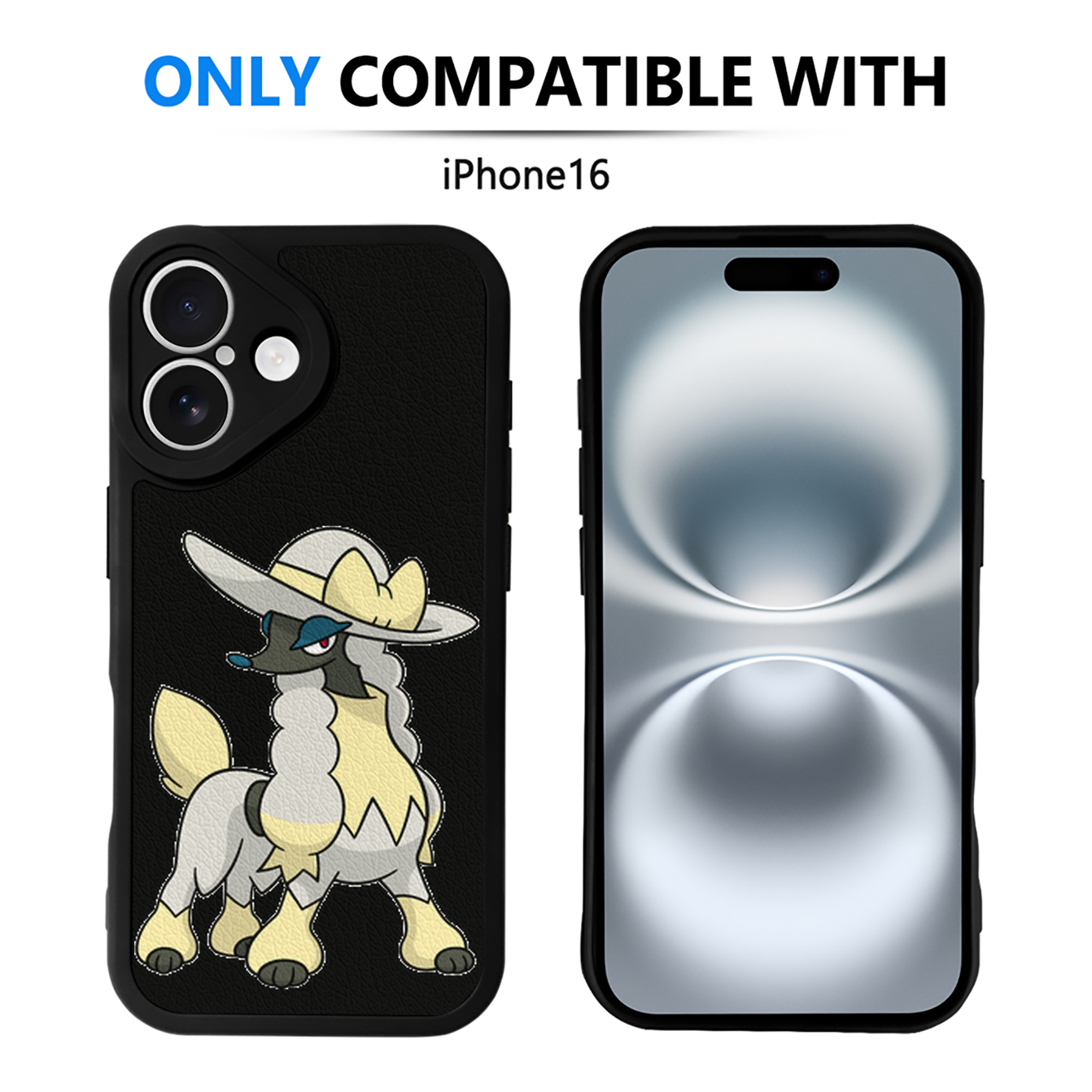 （画像用） ポケットモンスター Pokémon 【iPhone 16シリーズ対応】シリコンスマホケース（レザー調） 材質：シリコン